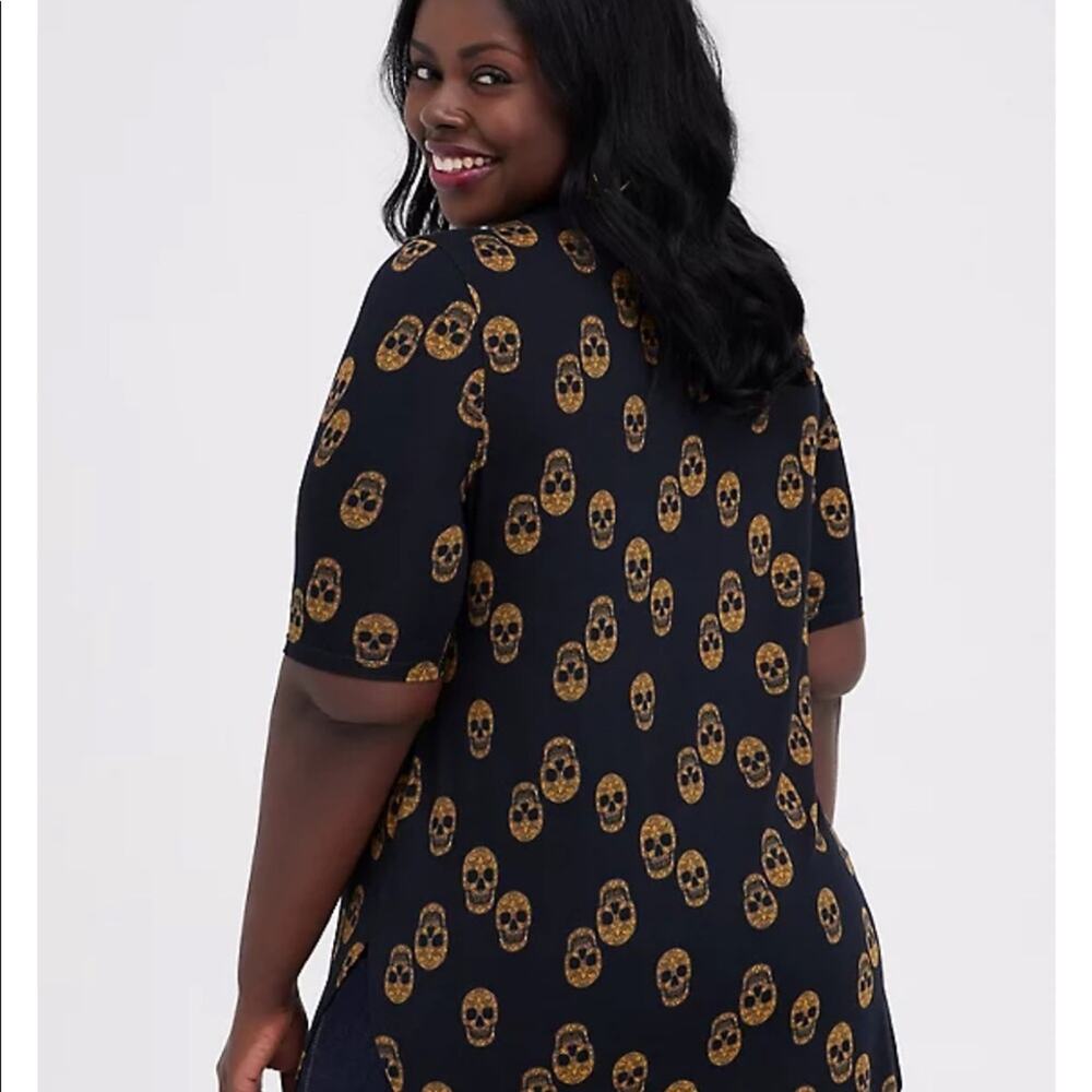 Tunic turtleneck Black and Gold Blouse
